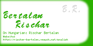 bertalan rischar business card